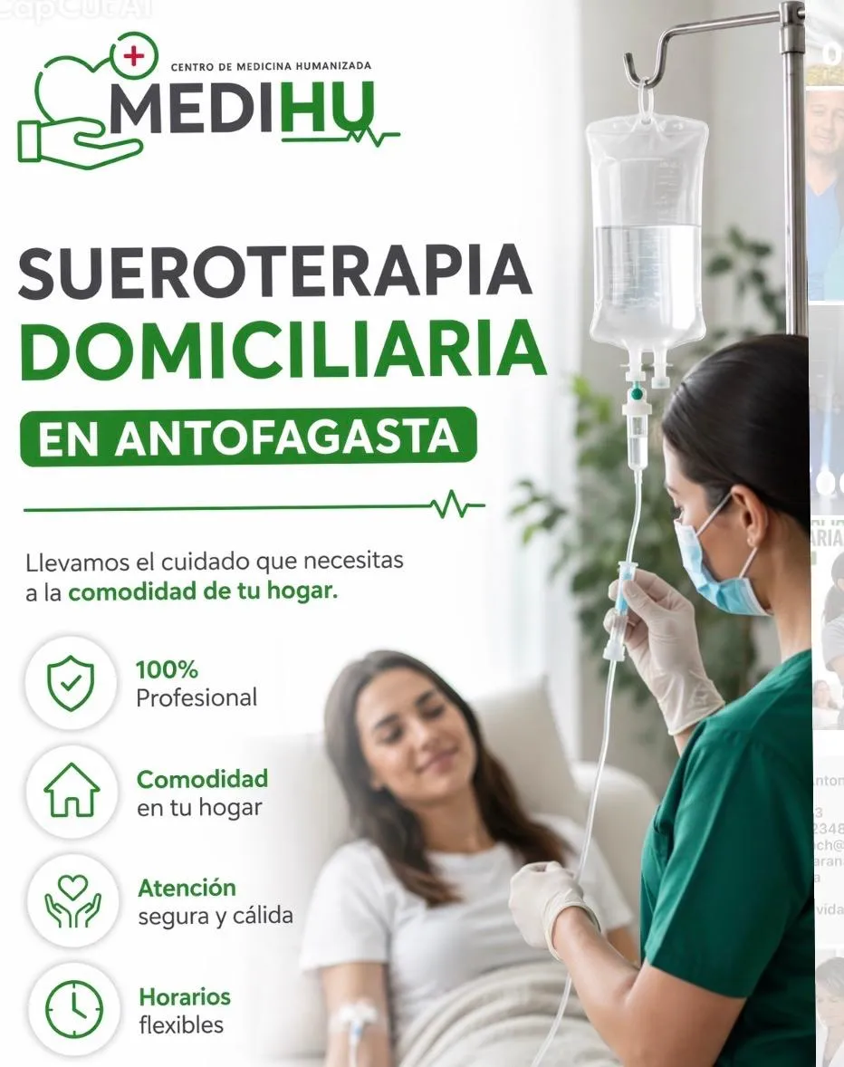 Sueroterapia domiciliaria en Antofagasta
